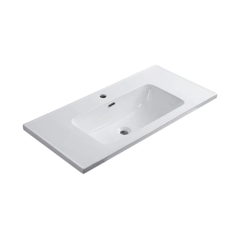 Modern Bathroom Sink Rectangular Trough Sink (Not Included Tap) -Bathlova