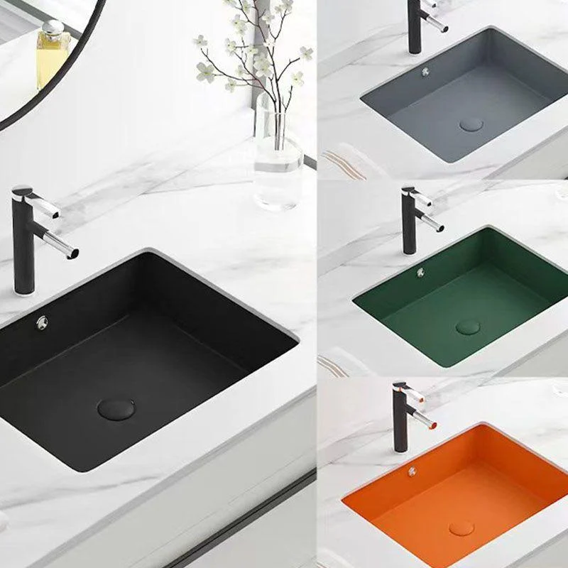 Modern Bathroom Sink Rectangular Vessel Bathroom Sink with Tap -Bathlova