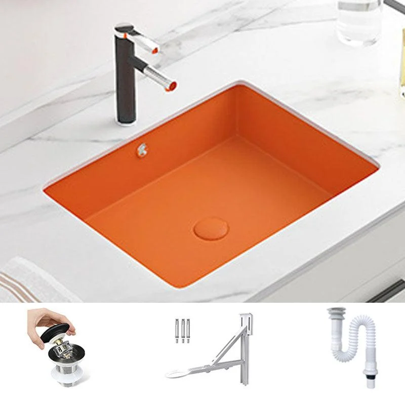 Modern Bathroom Sink Rectangular Vessel Bathroom Sink with Tap -Bathlova