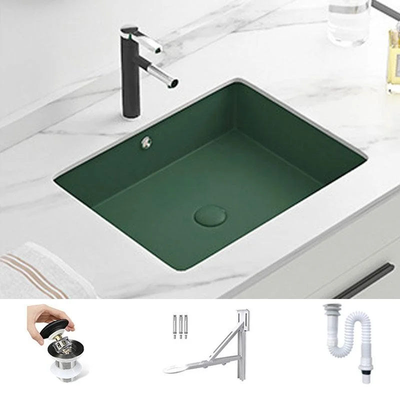 Modern Bathroom Sink Rectangular Vessel Bathroom Sink with Tap -Bathlova