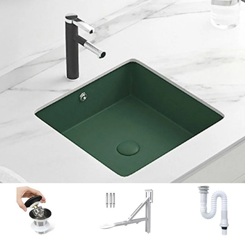 Modern Bathroom Sink Rectangular Vessel Bathroom Sink with Tap -Bathlova