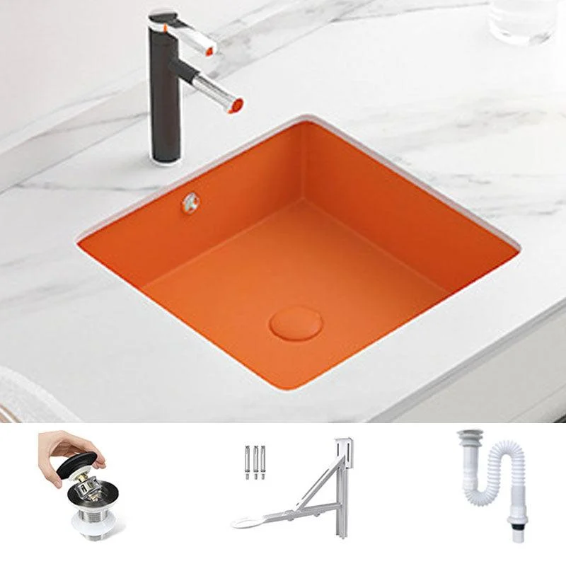 Modern Bathroom Sink Rectangular Vessel Bathroom Sink with Tap -Bathlova