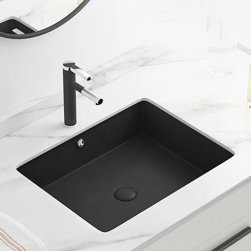 Modern Bathroom Sink Rectangular Vessel Bathroom Sink with Tap -Bathlova