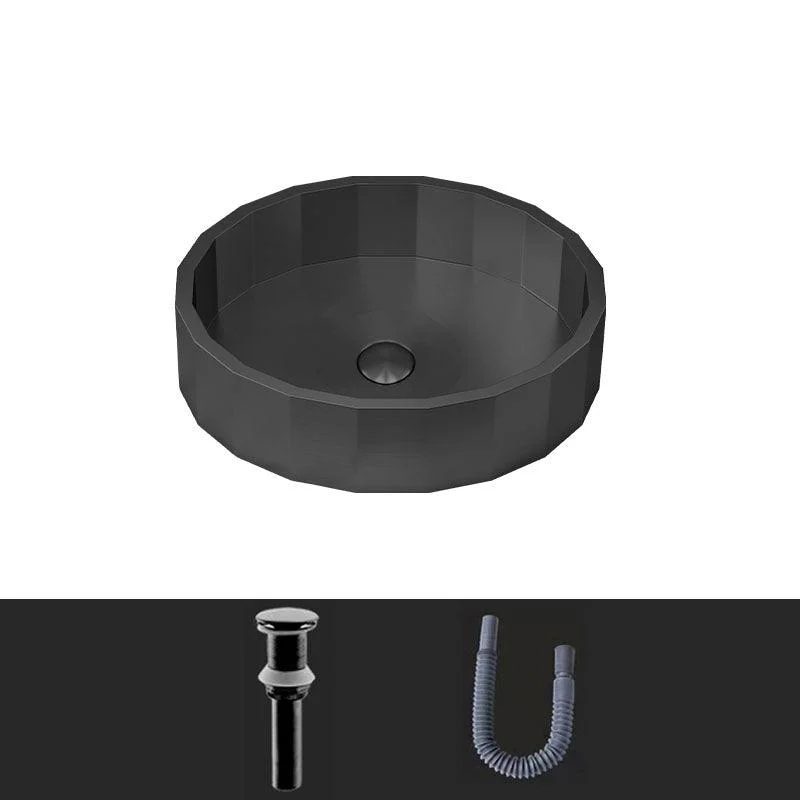 Modern Bathroom Sink Solid Color Metal Trough Bathroom Sink with Pop-Up Drain -Bathlova