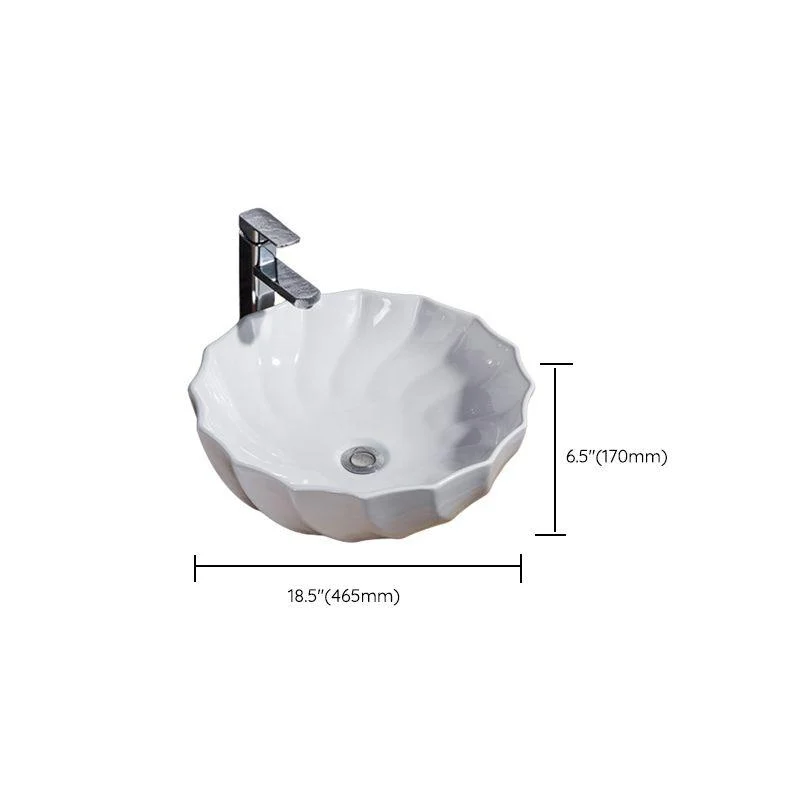 Modern Bathroom Sink Solid Color Porcelain Vessel Bathroom Sink -Bathlova