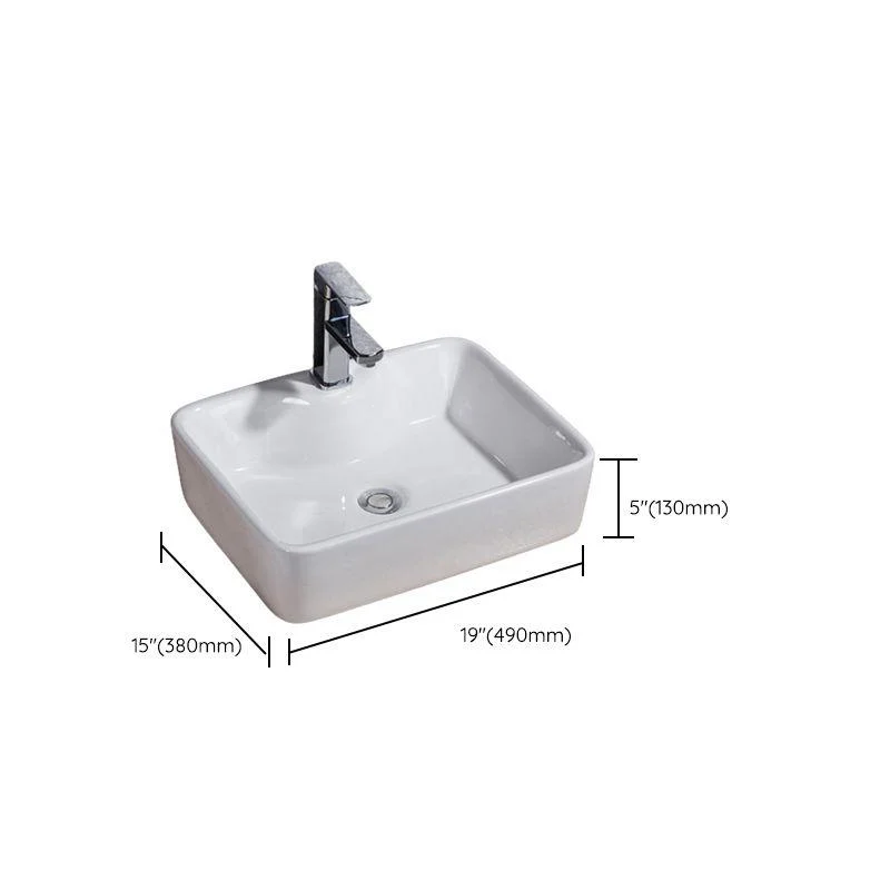 Modern Bathroom Sink Solid Color Porcelain Vessel Bathroom Sink -Bathlova