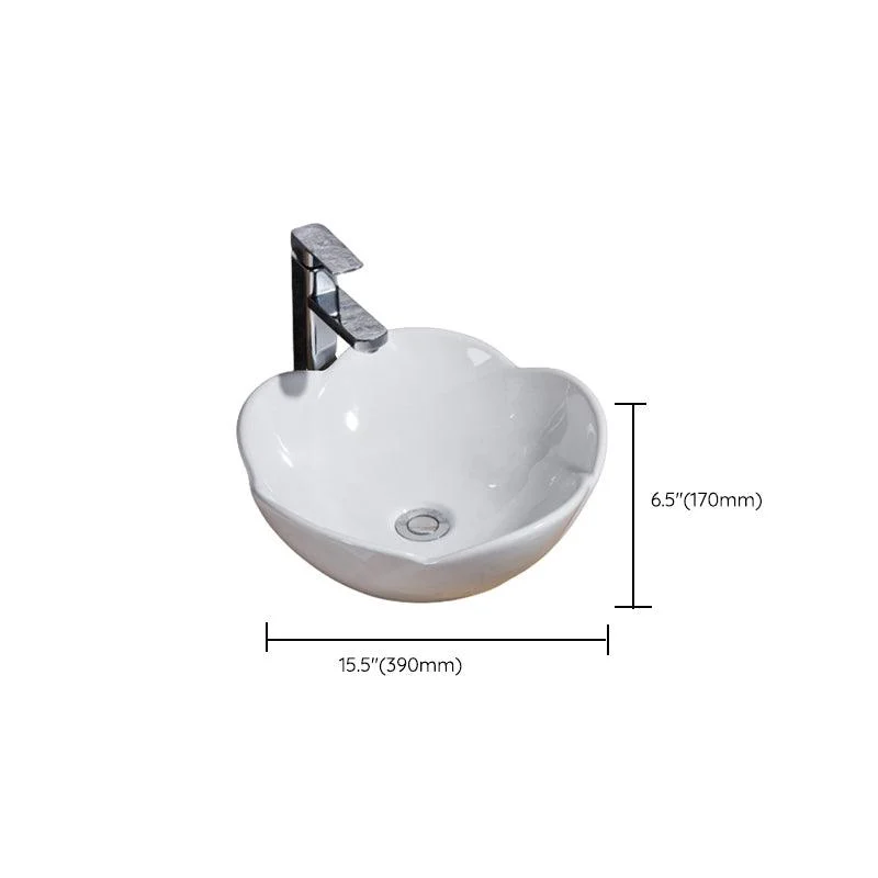 Modern Bathroom Sink Solid Color Porcelain Vessel Bathroom Sink -Bathlova