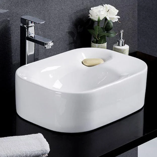 Modern Bathroom Sink Solid Color Porcelain Vessel Bathroom Sink -Bathlova