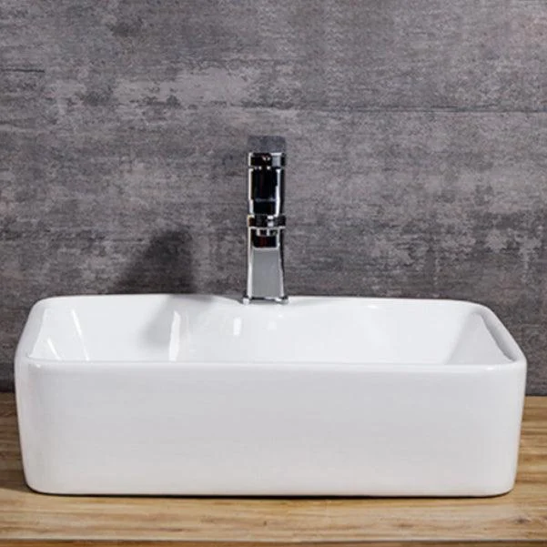 Modern Bathroom Sink Solid Color Porcelain Vessel Bathroom Sink -Bathlova