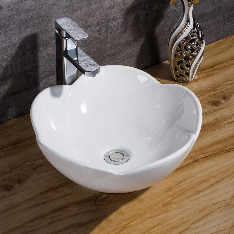 Modern Bathroom Sink Solid Color Porcelain Vessel Bathroom Sink -Bathlova