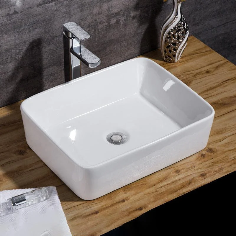 Modern Bathroom Sink Solid Color Porcelain Vessel Bathroom Sink -Bathlova