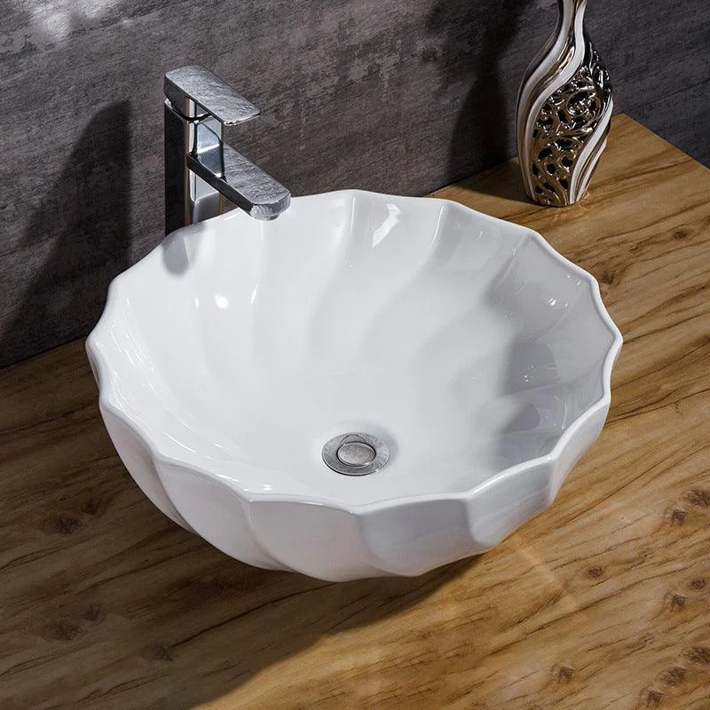 Modern Bathroom Sink Solid Color Porcelain Vessel Bathroom Sink -Bathlova