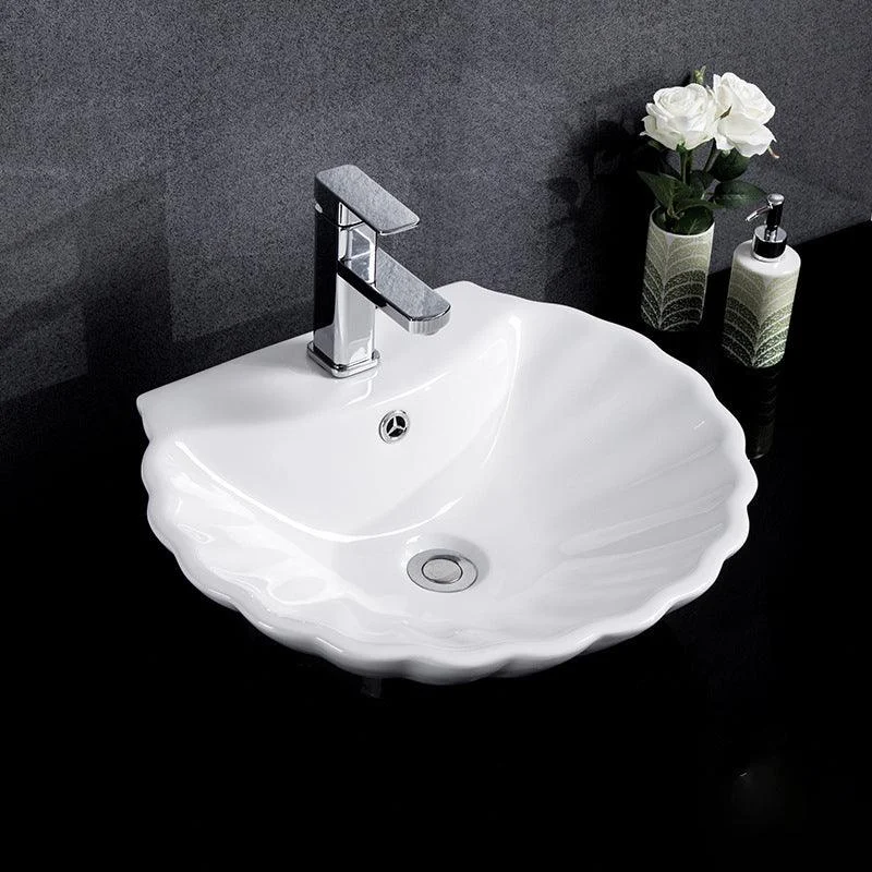 Modern Bathroom Sink Solid Color Porcelain Vessel Bathroom Sink -Bathlova