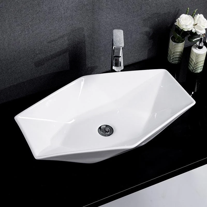 Modern Bathroom Sink Solid Color Porcelain Vessel Bathroom Sink -Bathlova