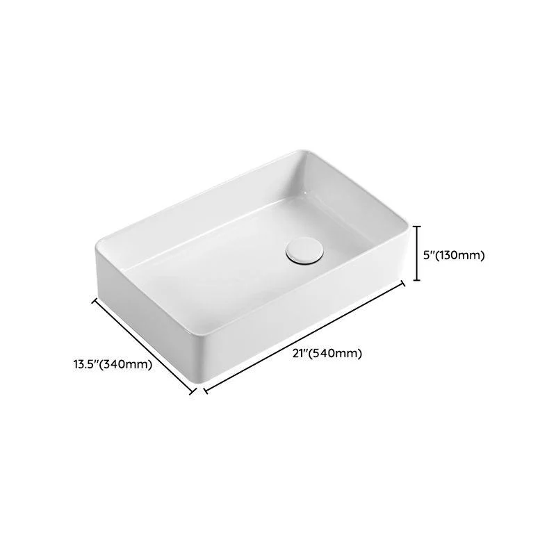 Modern Bathroom Sink Specialty Porcelain Shut-Off Valve Included Vessel Lavatory Sink -Bathlova