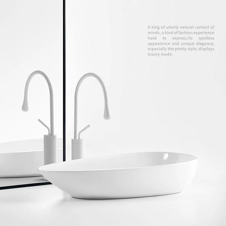 Modern Bathroom Sink Specialty Porcelain Shut-Off Valve Included Vessel Lavatory Sink -Bathlova