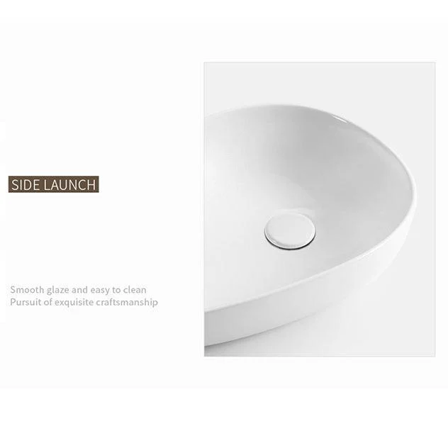 Modern Bathroom Sink Specialty Porcelain Shut-Off Valve Included Vessel Lavatory Sink -Bathlova