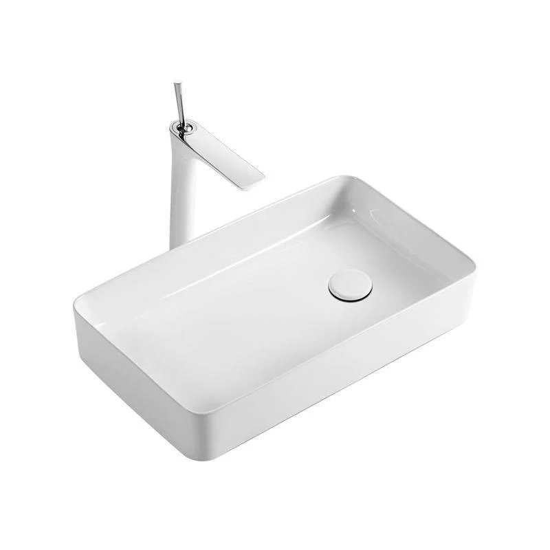 Modern Bathroom Sink Specialty Porcelain Shut-Off Valve Included Vessel Lavatory Sink -Bathlova