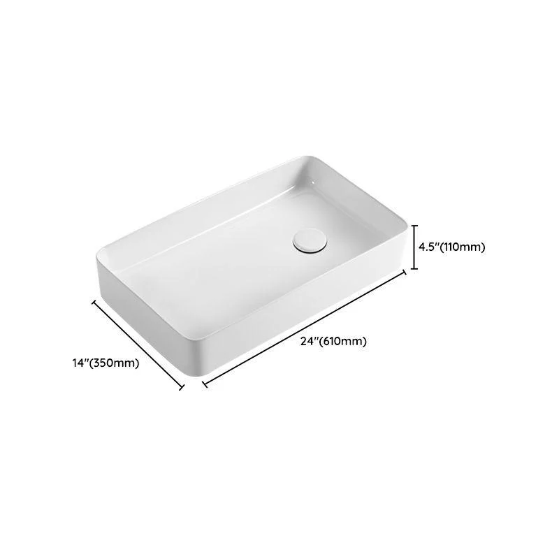 Modern Bathroom Sink Specialty Porcelain Shut-Off Valve Included Vessel Lavatory Sink -Bathlova