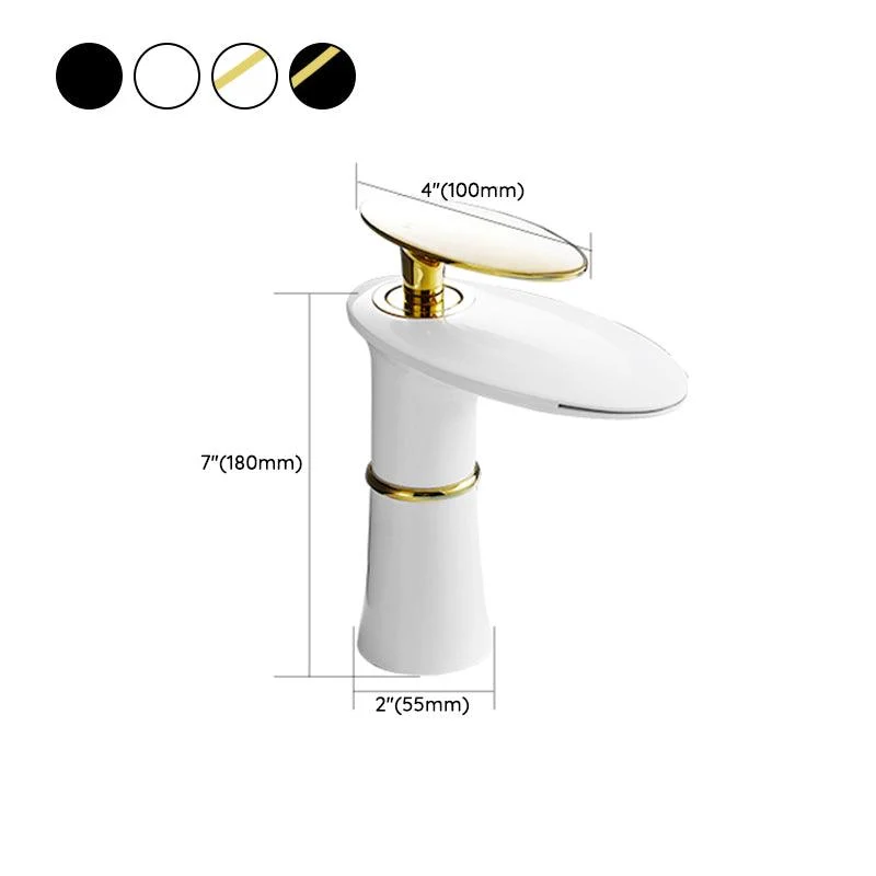 Modern Bathroom Sink Tap Lever Handle Waterfall Spout Sink Tap -Bathlova