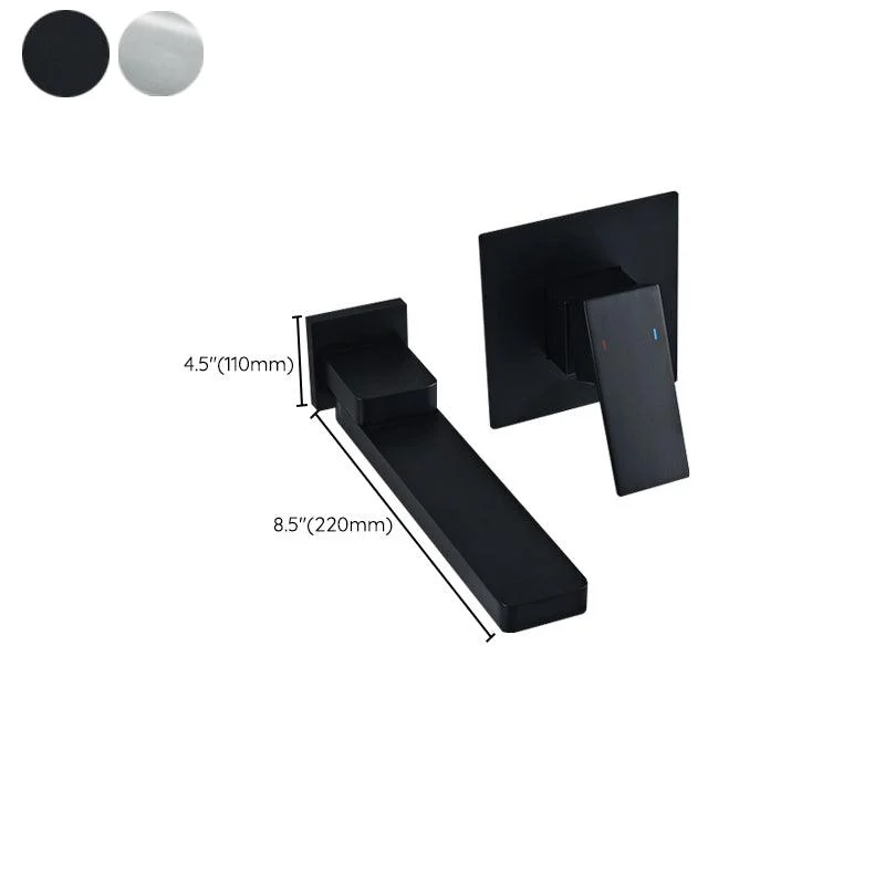 Modern Bathroom Sink Tap Metal Widespread Wall Mounted Sink Tap -Bathlova