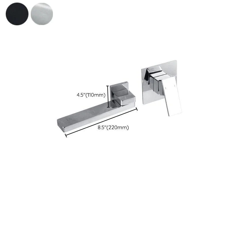 Modern Bathroom Sink Tap Metal Widespread Wall Mounted Sink Tap -Bathlova