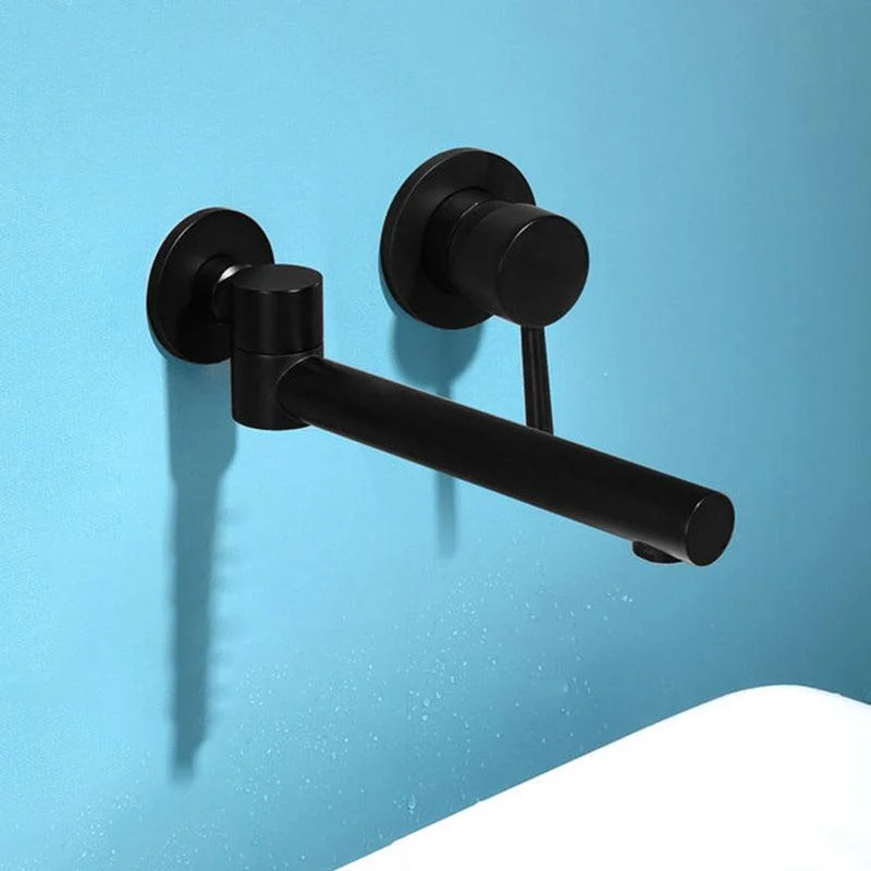 Modern Bathroom Sink Tap Metal Widespread Wall Mounted Sink Tap -Bathlova