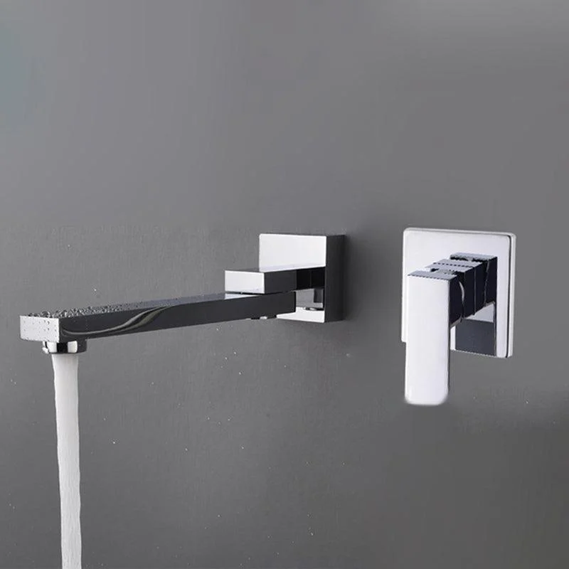 Modern Bathroom Sink Tap Metal Widespread Wall Mounted Sink Tap -Bathlova