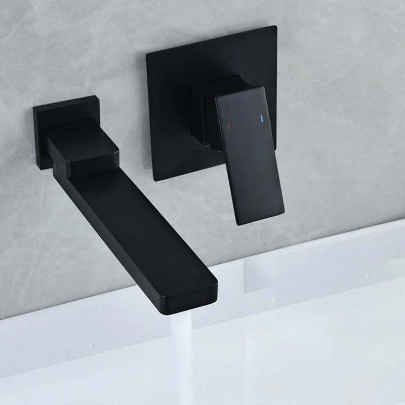 Modern Bathroom Sink Tap Metal Widespread Wall Mounted Sink Tap -Bathlova