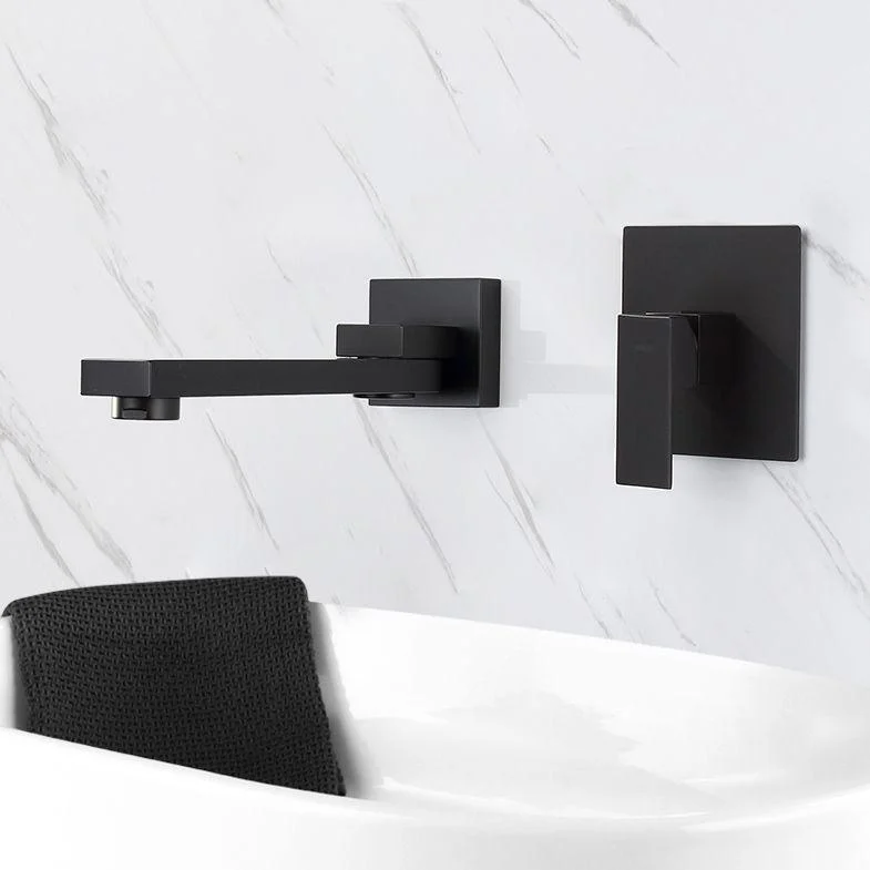 Modern Bathroom Sink Tap Metal Widespread Wall Mounted Sink Tap -Bathlova