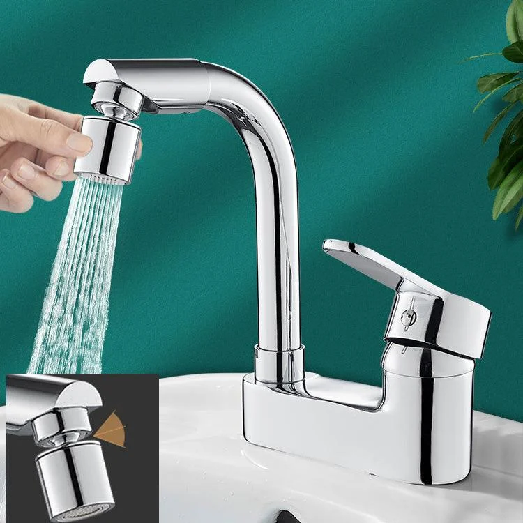 Modern Bathroom Sink Tap Swivel Spout 2 Hole Taps Sink Tap -Bathlova