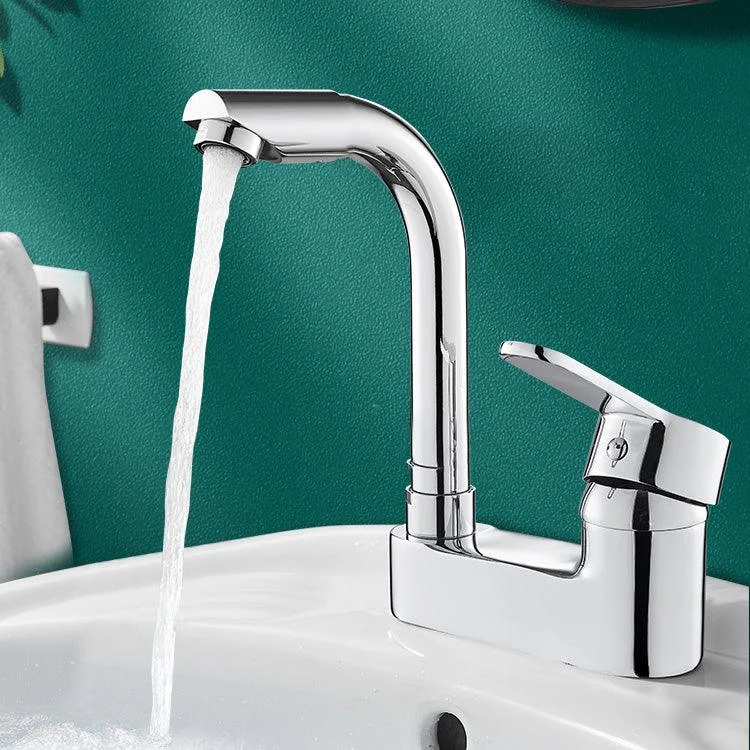 Modern Bathroom Sink Tap Swivel Spout 2 Hole Taps Sink Tap -Bathlova