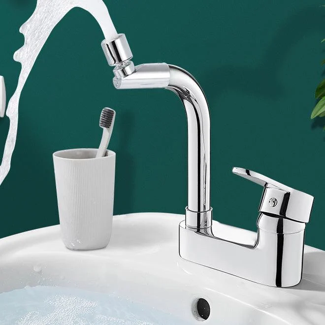 Modern Bathroom Sink Tap Swivel Spout 2 Hole Taps Sink Tap -Bathlova