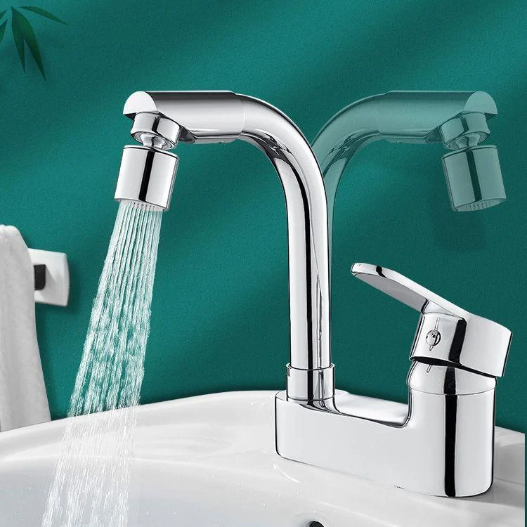 Modern Bathroom Sink Tap Swivel Spout 2 Hole Taps Sink Tap -Bathlova