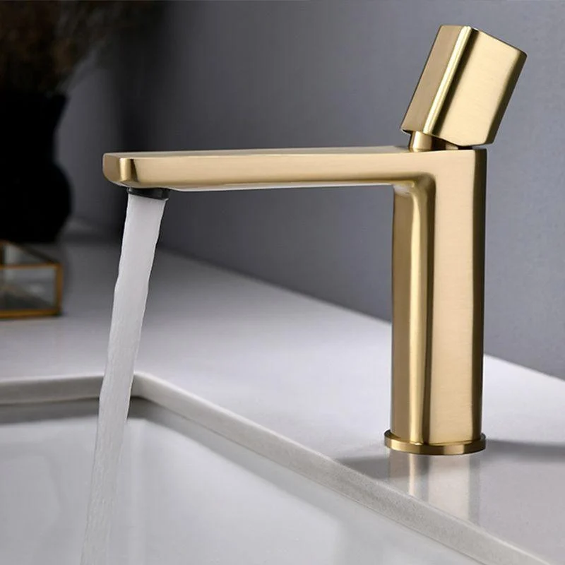 Modern Bathroom Sink Tap with Single Handle Brass Square Tap -Bathlova