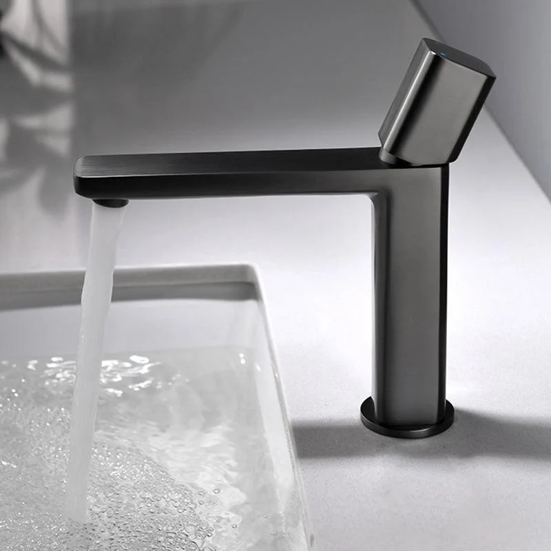 Modern Bathroom Sink Tap with Single Handle Brass Square Tap -Bathlova