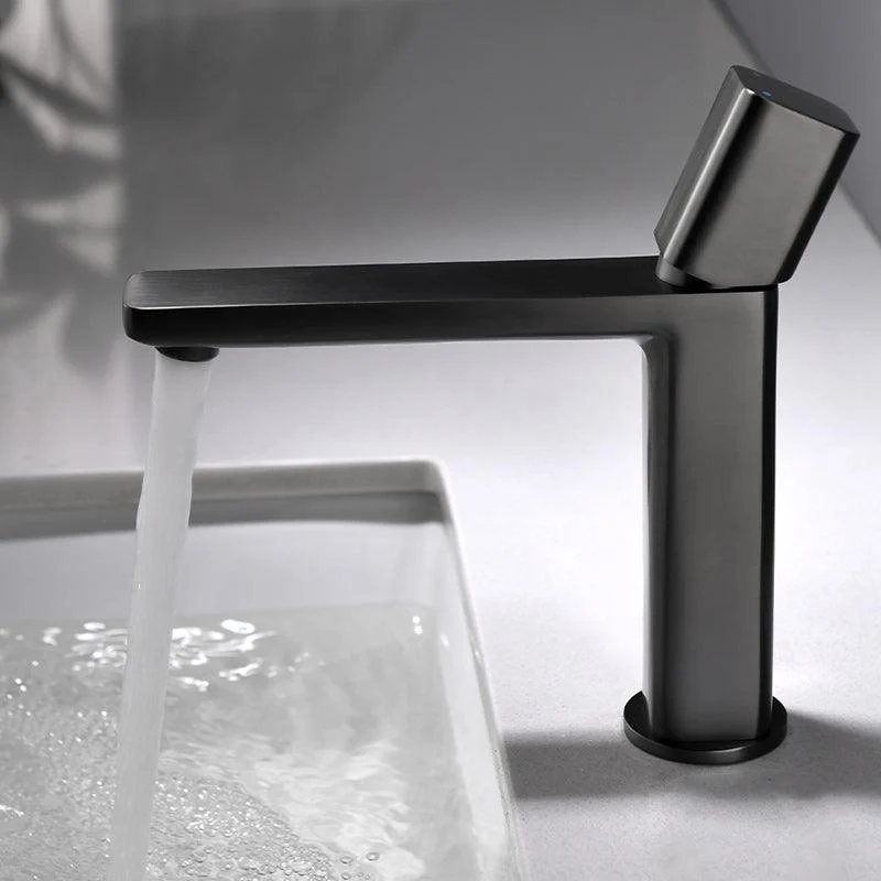 Modern Bathroom Sink Tap with Single Handle Brass Square Tap -Bathlova