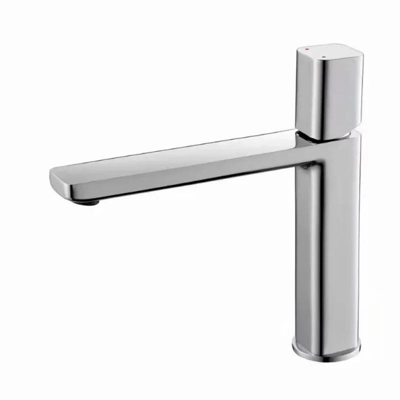 Modern Bathroom Sink Tap with Single Handle Brass Square Tap -Bathlova