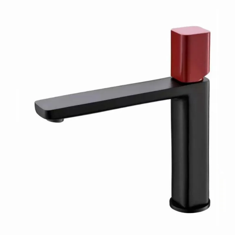 Modern Bathroom Sink Tap with Single Handle Brass Square Tap -Bathlova