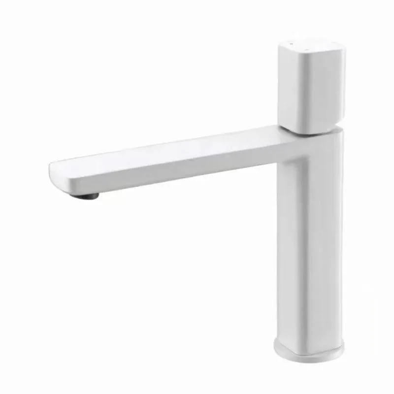 Modern Bathroom Sink Tap with Single Handle Brass Square Tap -Bathlova