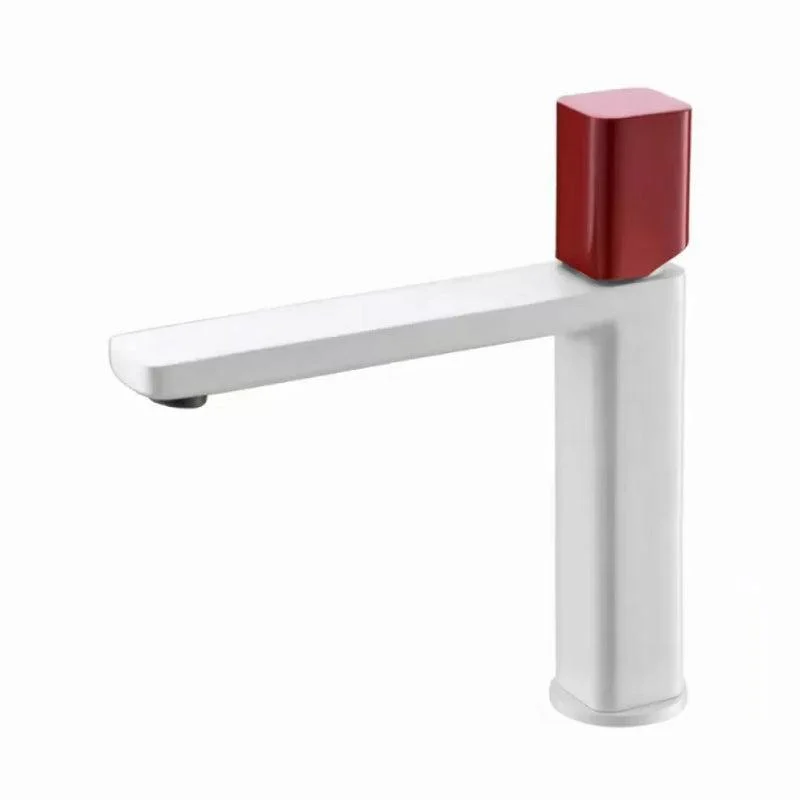 Modern Bathroom Sink Tap with Single Handle Brass Square Tap -Bathlova