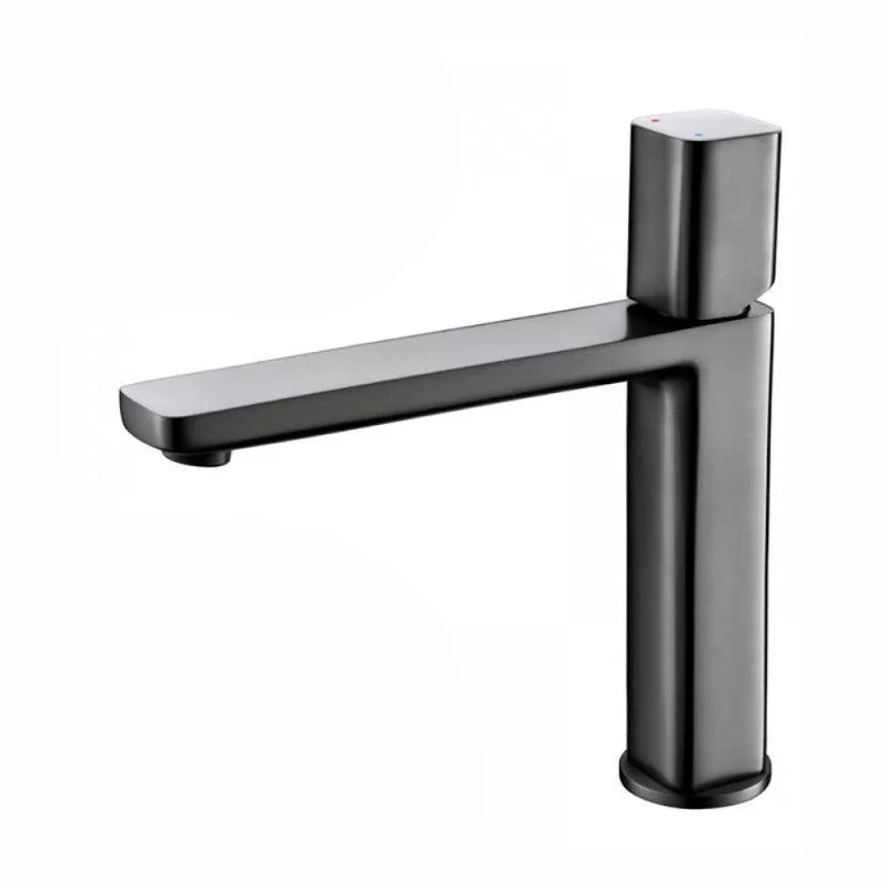 Modern Bathroom Sink Tap with Single Handle Brass Square Tap -Bathlova