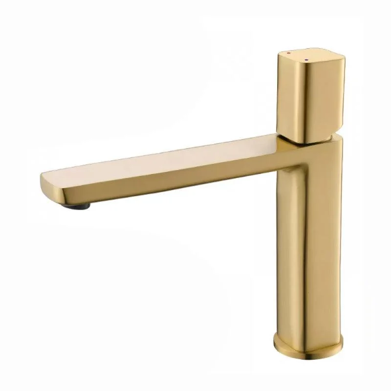 Modern Bathroom Sink Tap with Single Handle Brass Square Tap -Bathlova