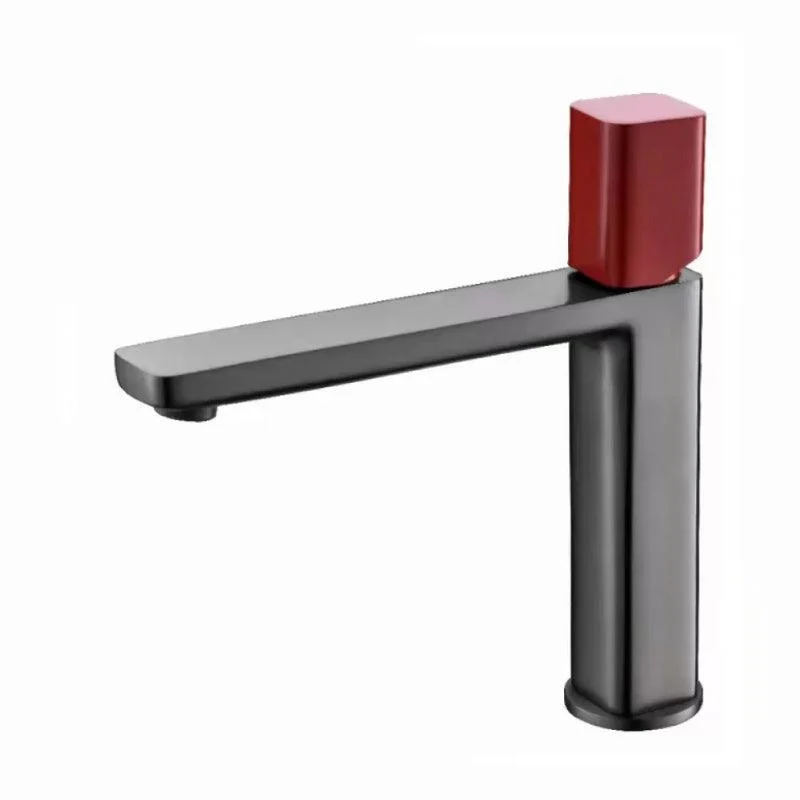 Modern Bathroom Sink Tap with Single Handle Brass Square Tap -Bathlova