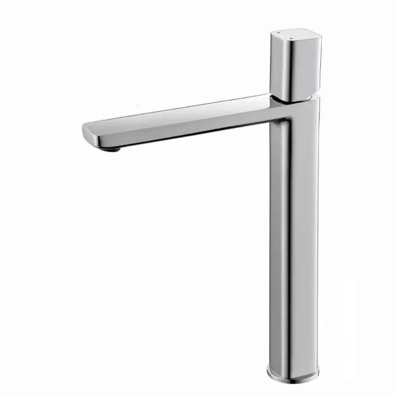 Modern Bathroom Sink Tap with Single Handle Brass Square Tap -Bathlova