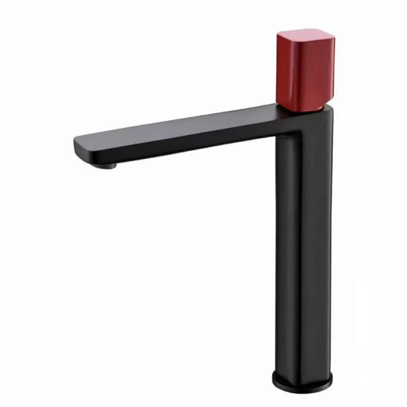 Modern Bathroom Sink Tap with Single Handle Brass Square Tap -Bathlova