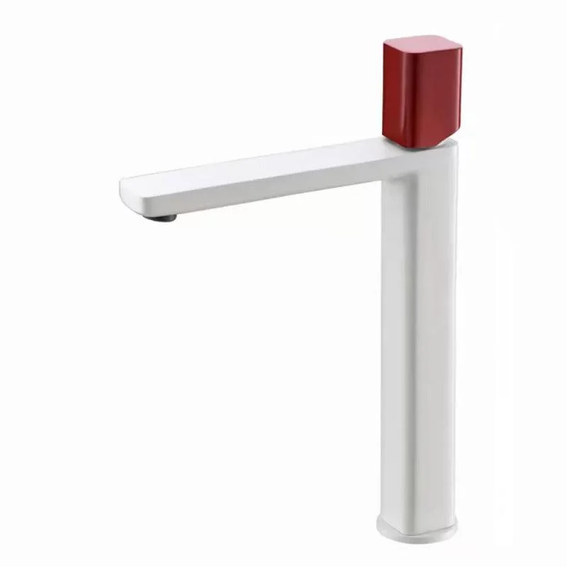 Modern Bathroom Sink Tap with Single Handle Brass Square Tap -Bathlova