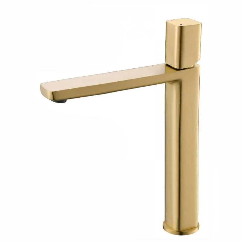 Modern Bathroom Sink Tap with Single Handle Brass Square Tap -Bathlova