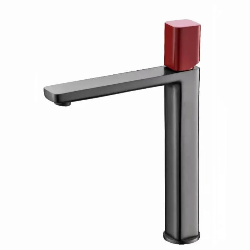 Modern Bathroom Sink Tap with Single Handle Brass Square Tap -Bathlova