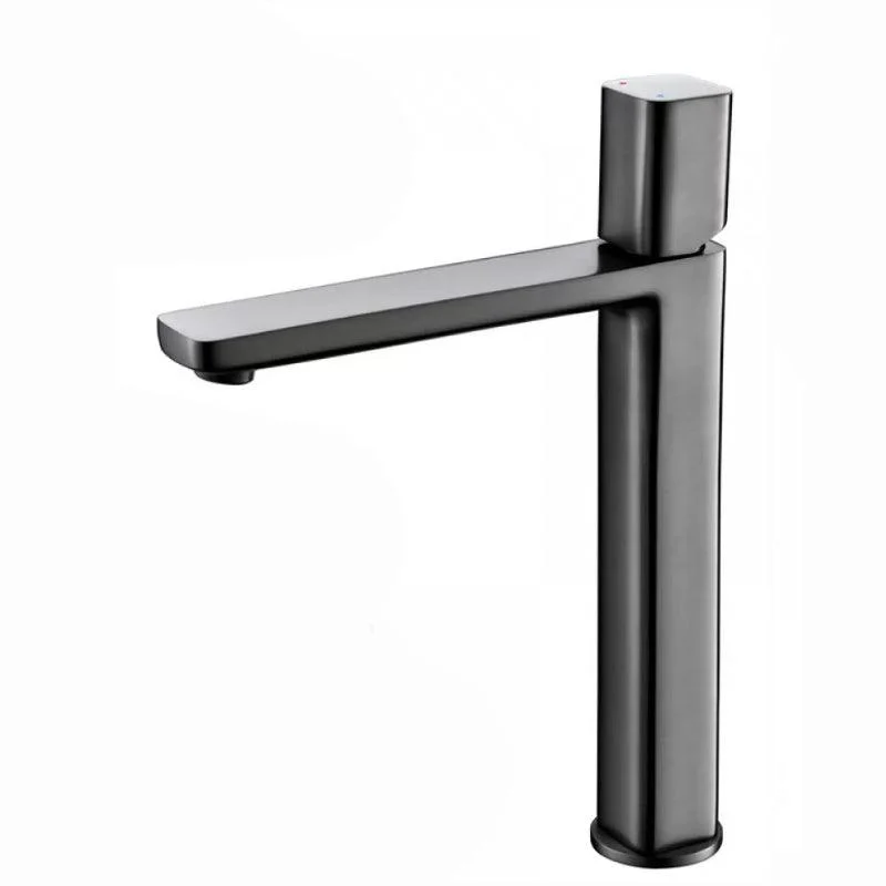 Modern Bathroom Sink Tap with Single Handle Brass Square Tap -Bathlova